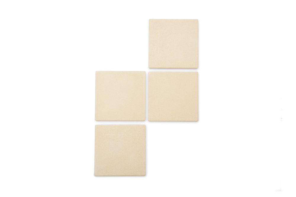 Outset personal pizza on tile illustrating quick, crisp single-serve baking