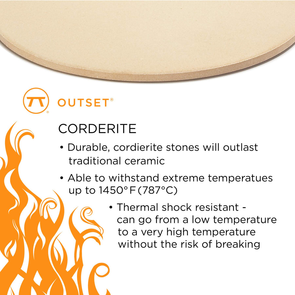 Outset tiles on oven rack demonstrating even baking benefit for small pizzas
