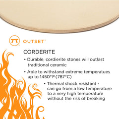 Outset tiles on oven rack demonstrating even baking benefit for small pizzas