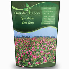 Outsidepride front packaging of 5 lb red clover seed showing product benefit