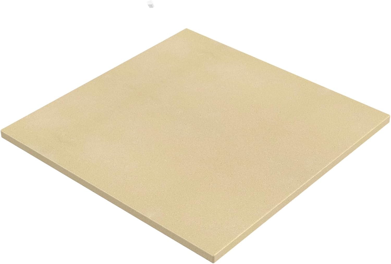 Outspark pizza stone front view showing square cordierite surface and fit