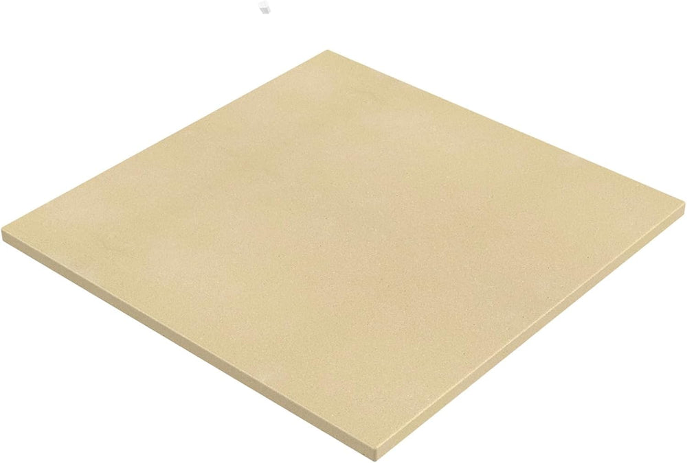Outspark pizza stone front view showing square cordierite surface and fit