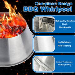 Outspark cone profile inside grill displays focused airflow and efficiency