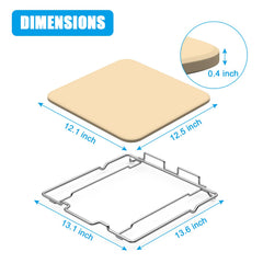 Outspark pizza stone with rack inside Ninja oven for safe handling