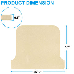 Outspark top-down image displaying dimensions and scale for accurate fit