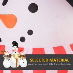 Outsunny snowmen lit at night providing bright holiday visibility