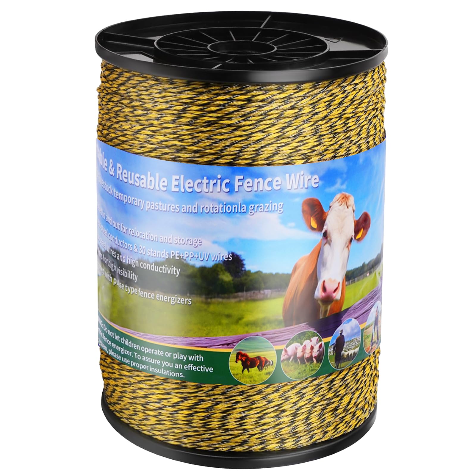 Outtive spool front view showing full 3445ft reel and tidy storage benefit