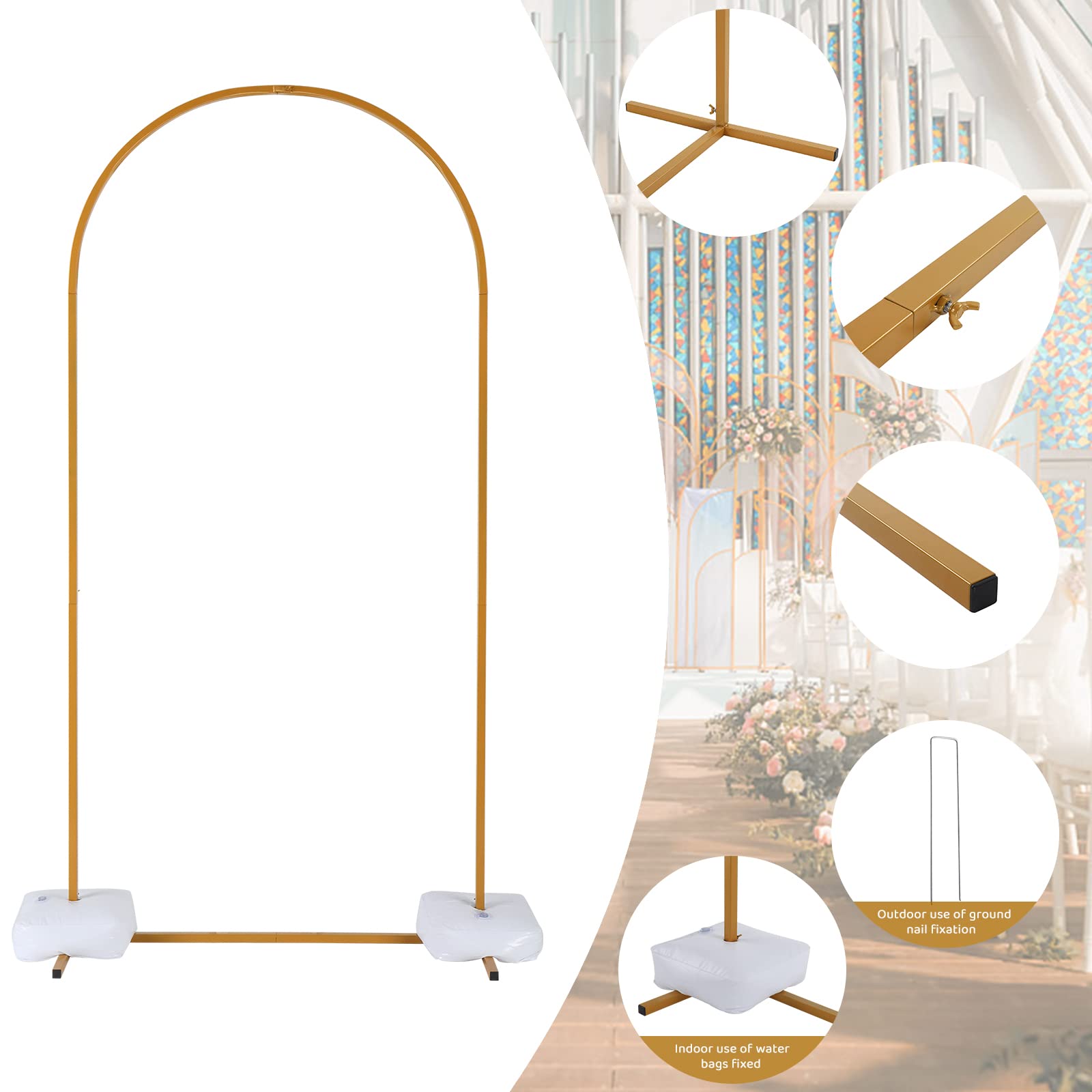 Outvita arch decorated with balloons demonstrating easy styling and event-ready impact