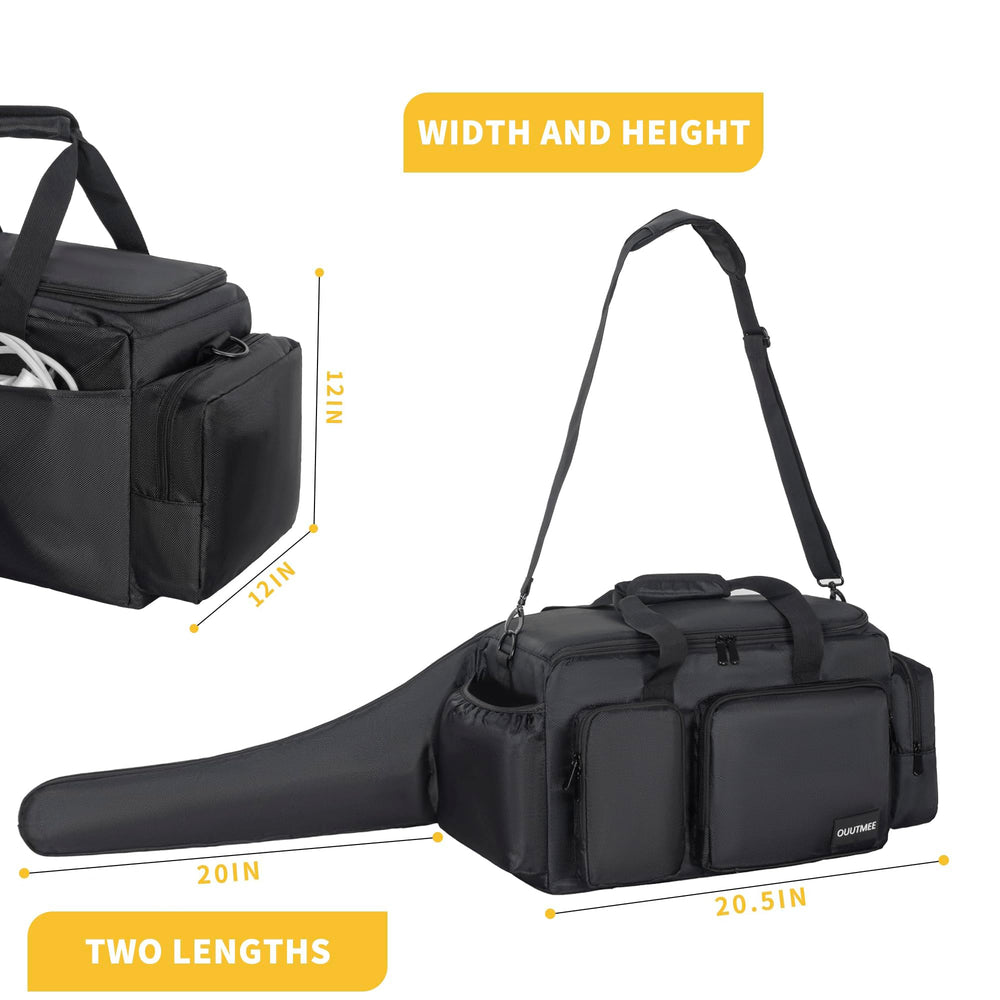 OUUTMEE bag placed in pickup bed showing convenient truck and jobsite storage