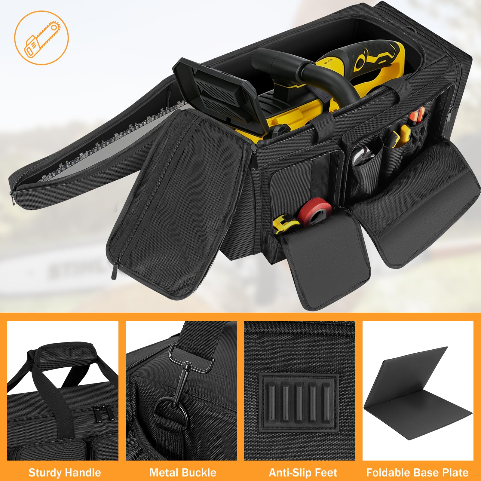 OUUTMEE side pocket holding oil and spare parts for convenient access