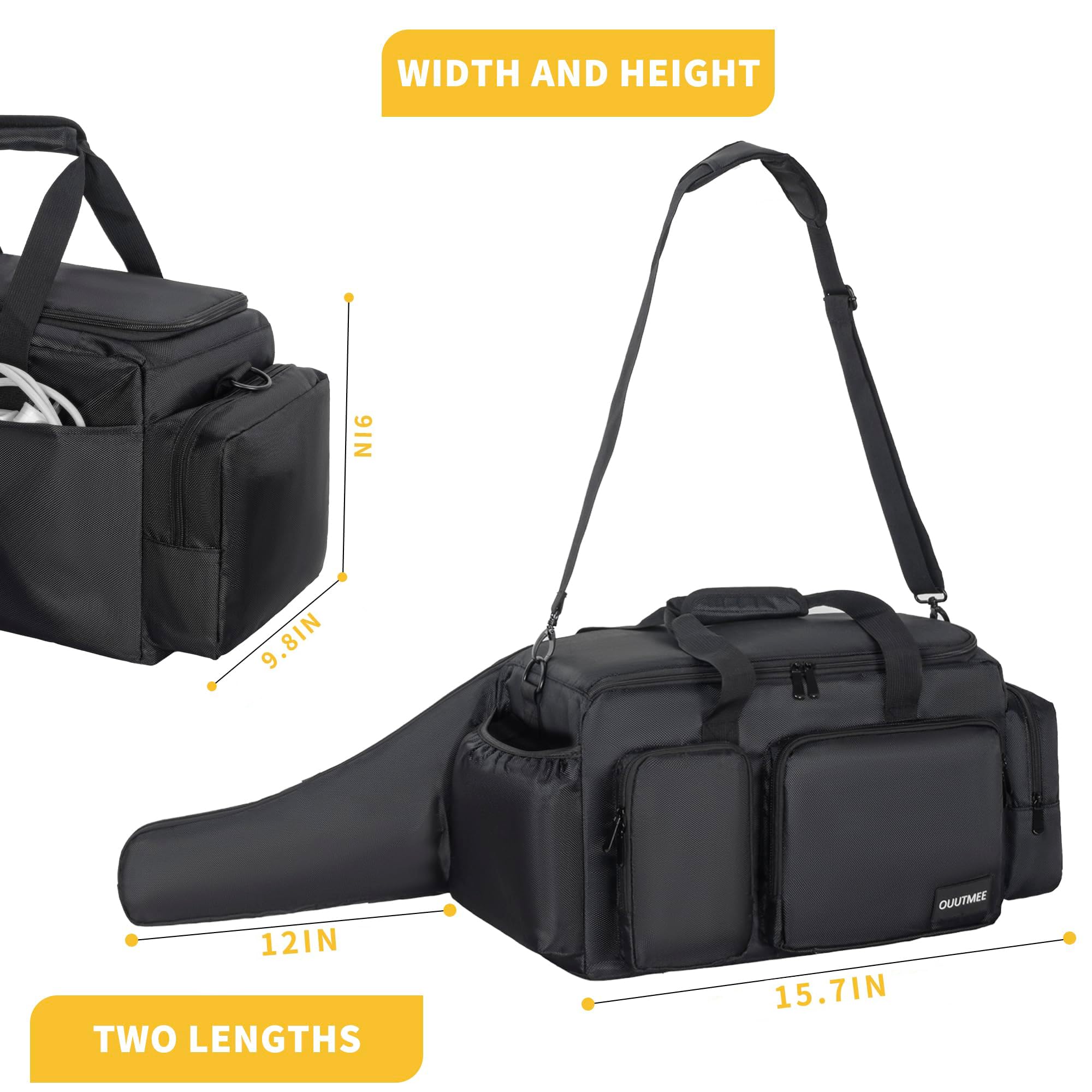 OUUTMEE case next to toolbox to show compact size and easy storage