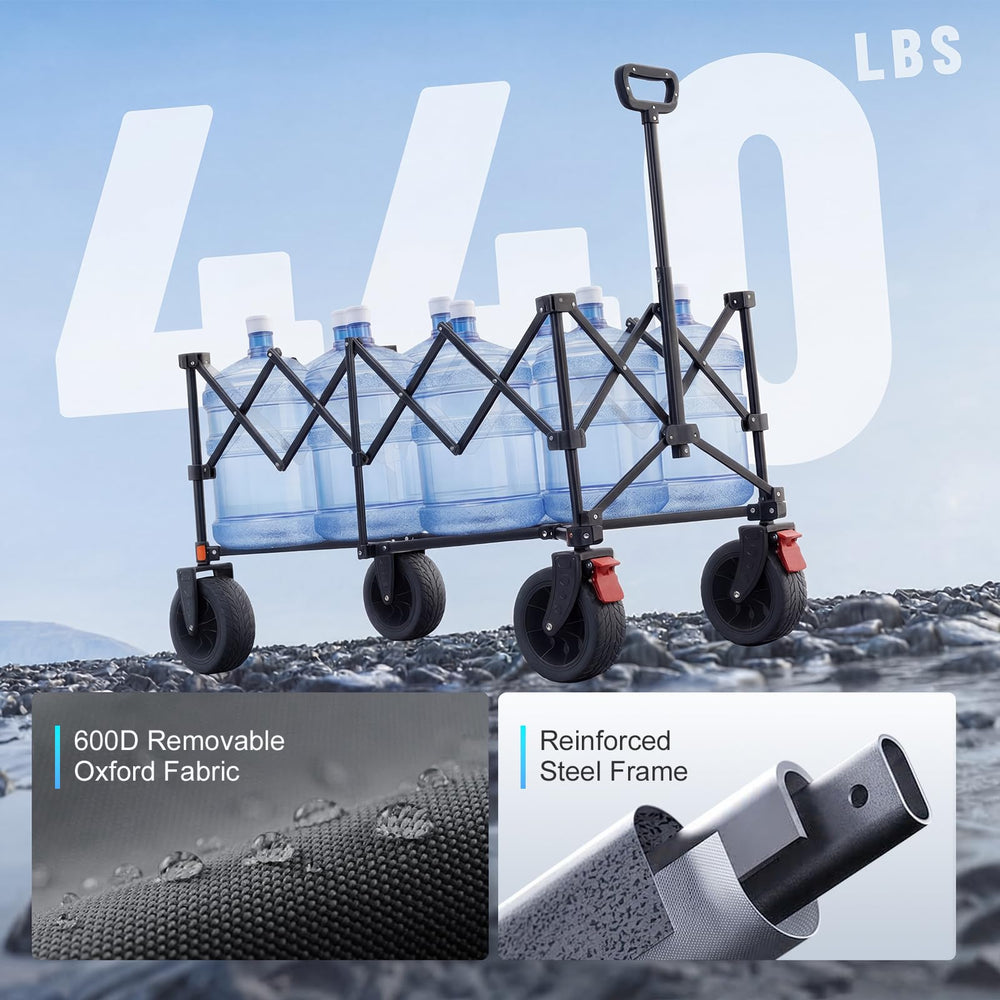 Overmont folded compact in car trunk for easy storage and transport