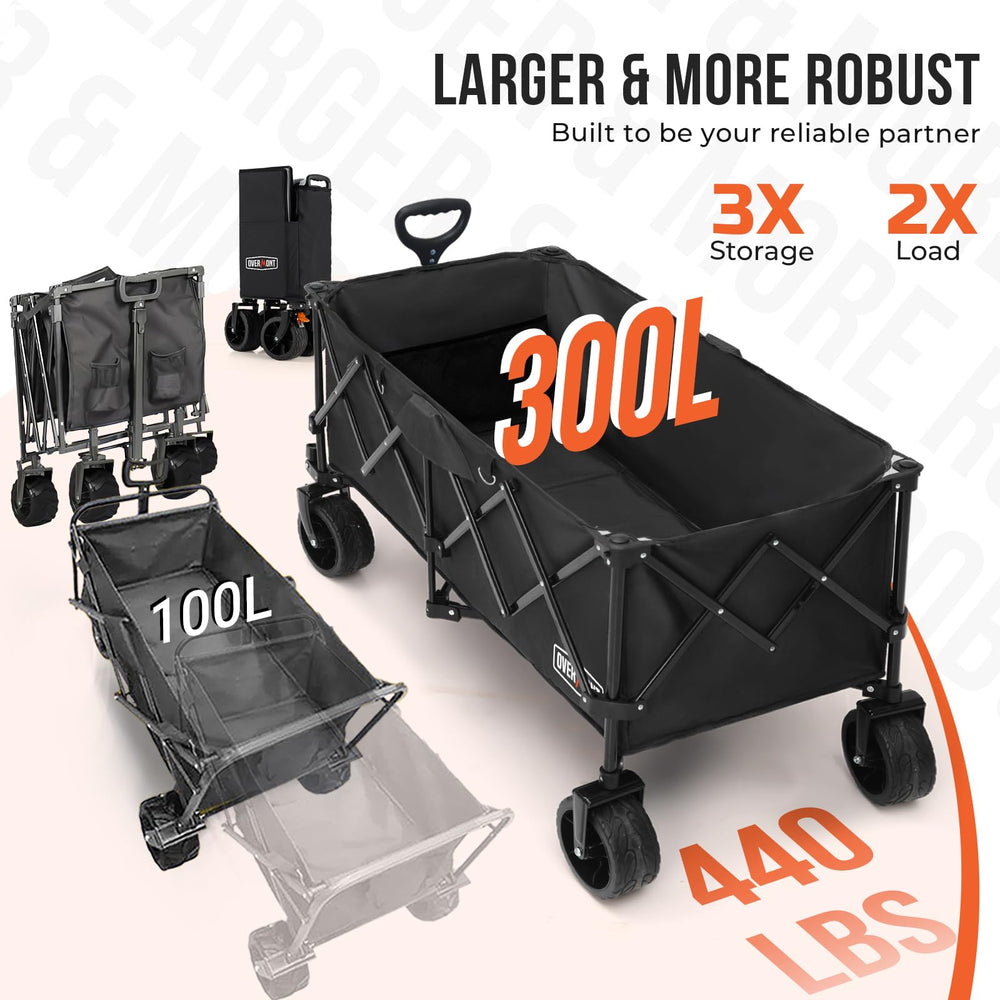 Overmont folded compact profile demonstrating easy trunk-friendly storage