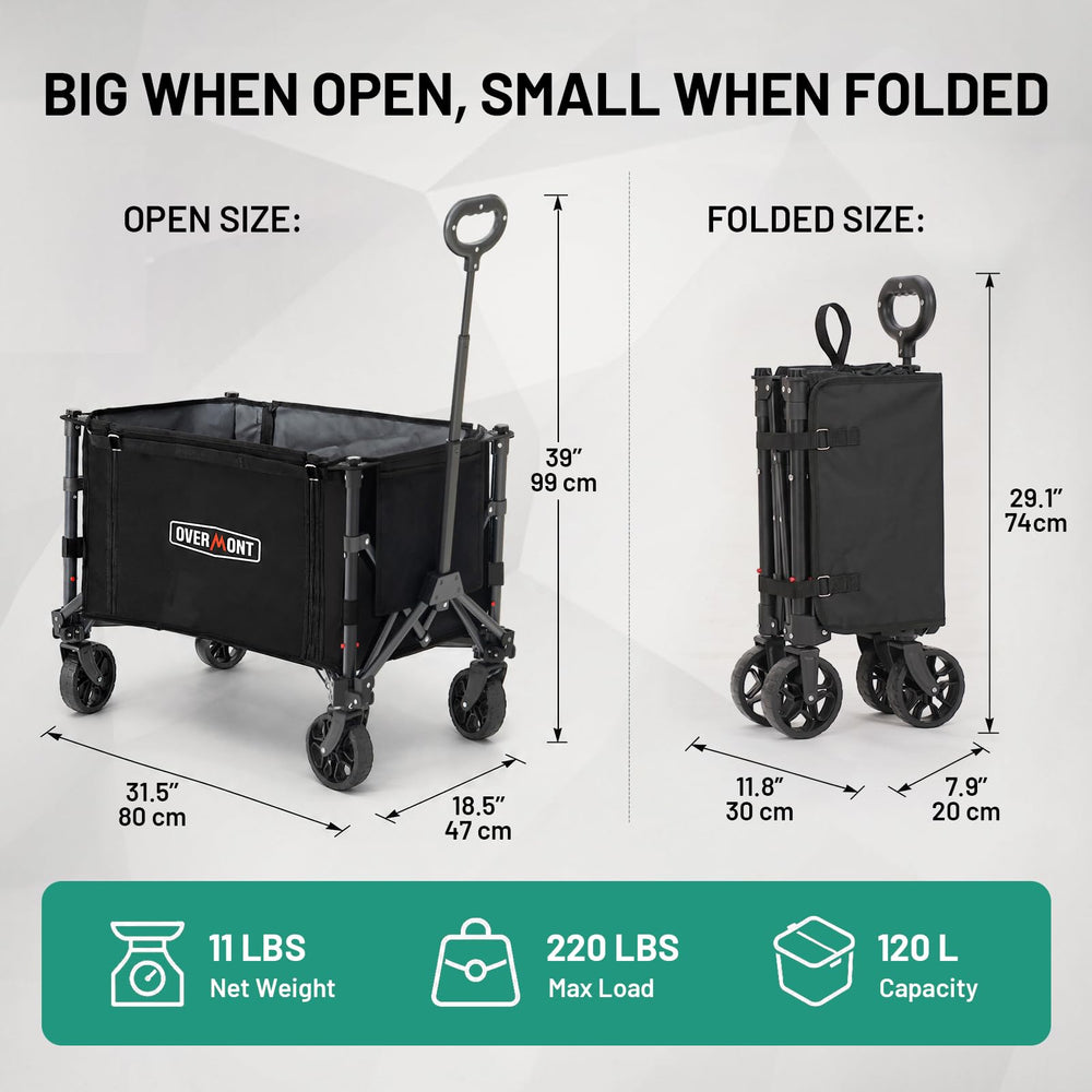 Overmont wagon side open as bench offering versatile seating