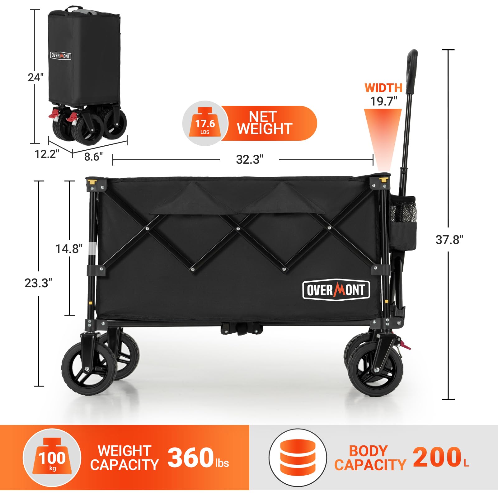 Overmont beside cooler to show scale and large 200L capacity