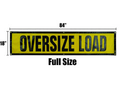OVERSIZE WARNING PRODUCTS mounted on trailer illustrating clear roadside visibility during transport