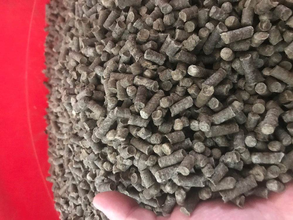 Ovis Aries pellets mixed in a flower pot promoting consistent moisture