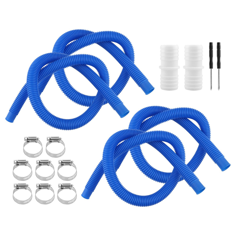 Ovrimelle hose beside a ruler showing 59 inch length for accurate size confirmation benefit