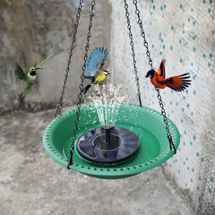 OVZILKI hanging bird bath with songbirds bathing, attracts more backyard visitors