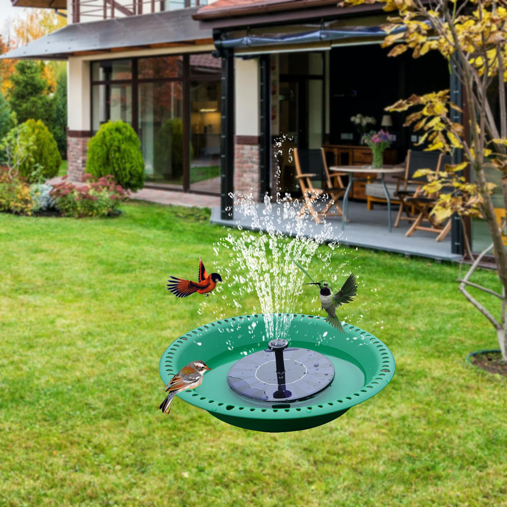 OVZILKI bird bath being rinsed under tap, easy-clean design for simple maintenance