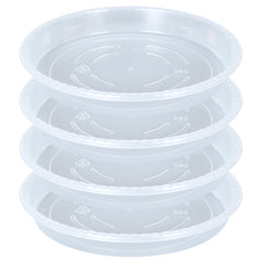 OVZILKI front view of 16-inch saucer showing clear design and floor protection