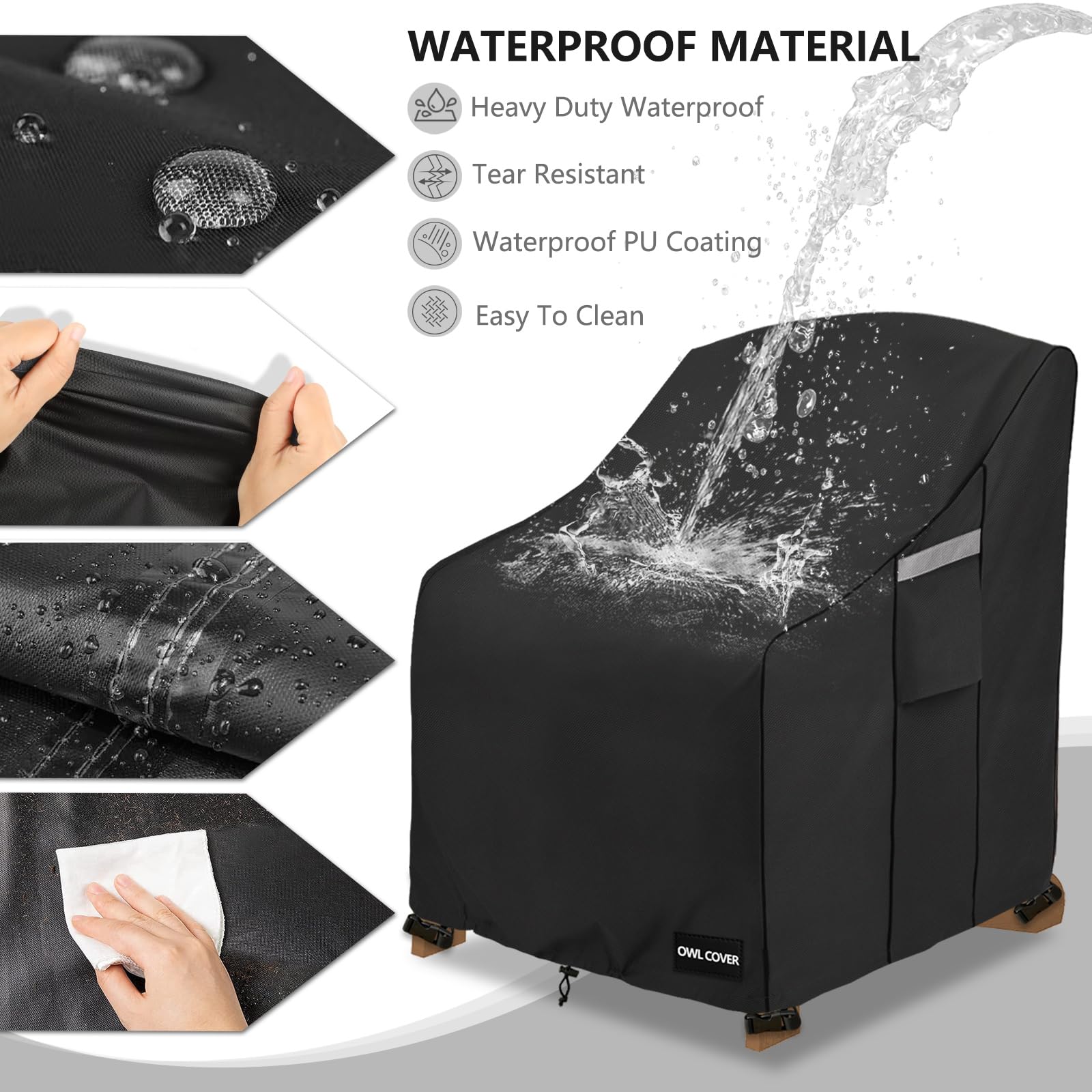 Owlcover 600D fabric closeup showing durable texture and waterproof finish