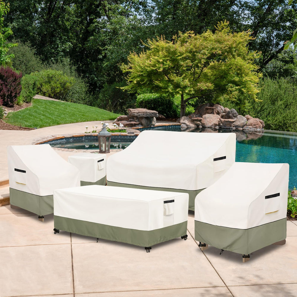 Owlcover on patio with furniture lifestyle scene showing outdoor protection
