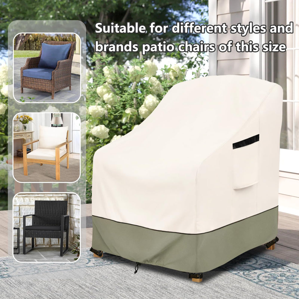 Owlcover on a patio chair in sunlight showing UV protection benefit