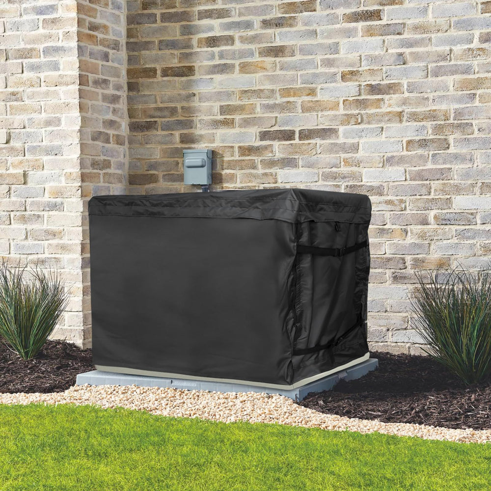 Owlcover shown on generator for size comparison to confirm fit and scale