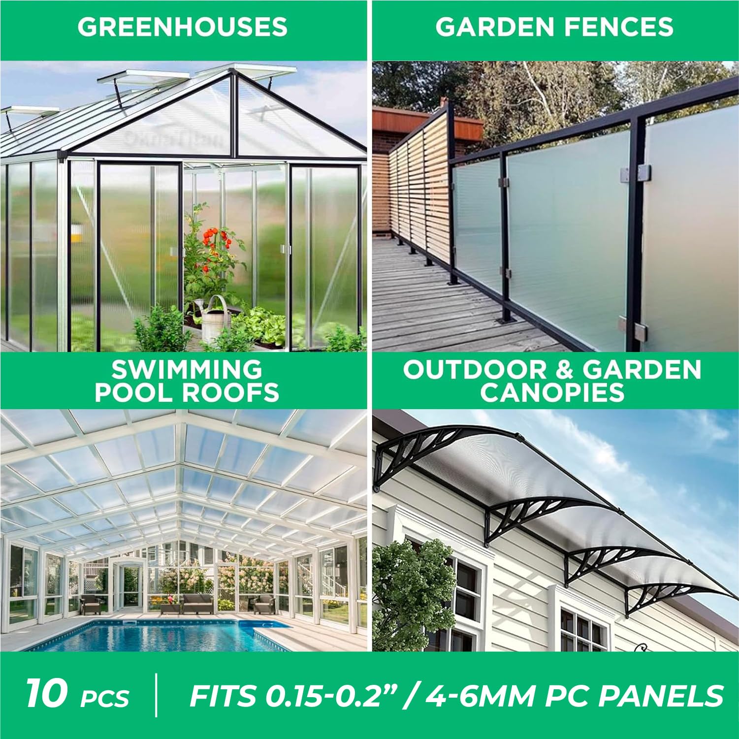 OWLHAUS connector installed on polycarbonate panel improving weatherproofing