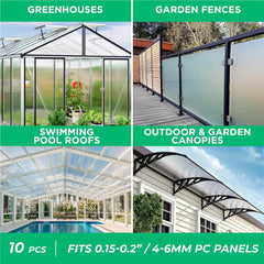 OWLHAUS connector installed on polycarbonate panel improving weatherproofing