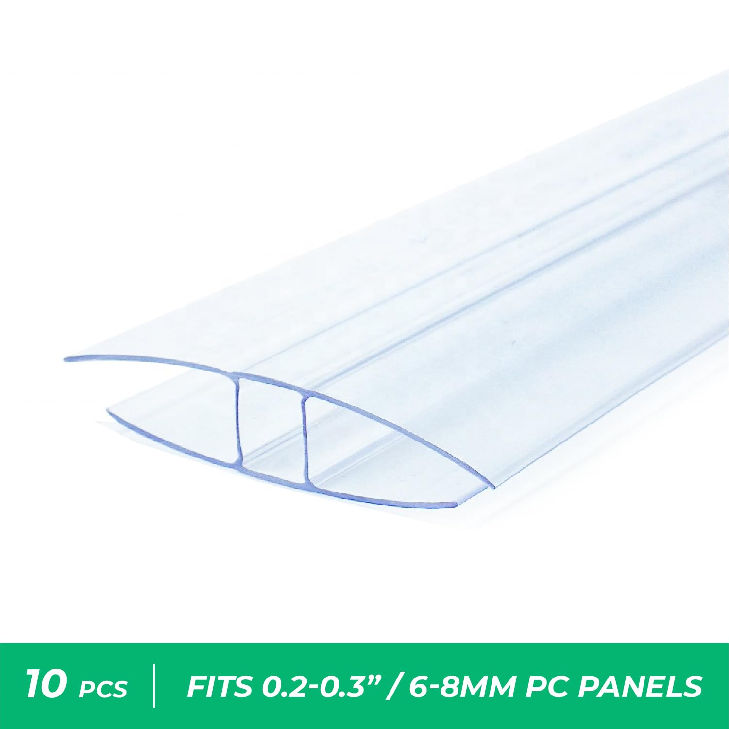 OWLHAUS connector joining two polycarbonate panels for clean seam