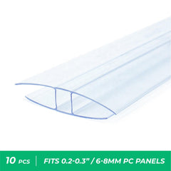 OWLHAUS connector joining two polycarbonate panels for clean seam
