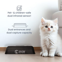 OWLTRA EMZ Plus interior sensor close-up highlighting dual-infrared safety activation