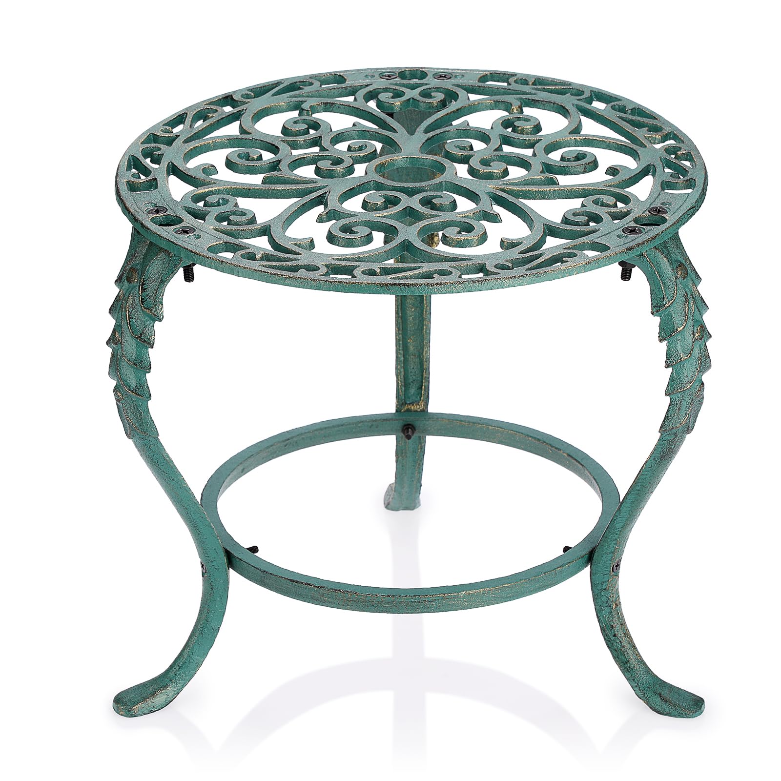 OwnMy front view of cast iron plant stand showing stable display benefit