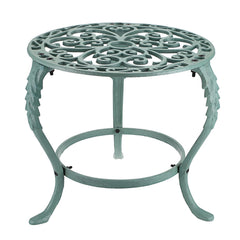 OwnMy cast iron plant stand front view showing sturdy tripod base and decorative top, adds vintage charm