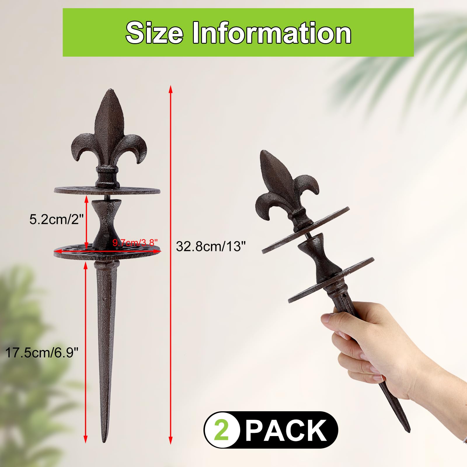 OwnMy side profile installed in soil demonstrating stable spike anchoring benefit