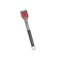 OXO coiled grill brush front angle showing full ergonomics and efficient cleaning