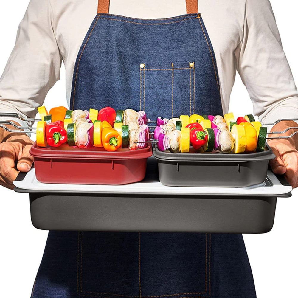 オクソアウトドア reversible cutting board close-up, stable cutting surface benefit