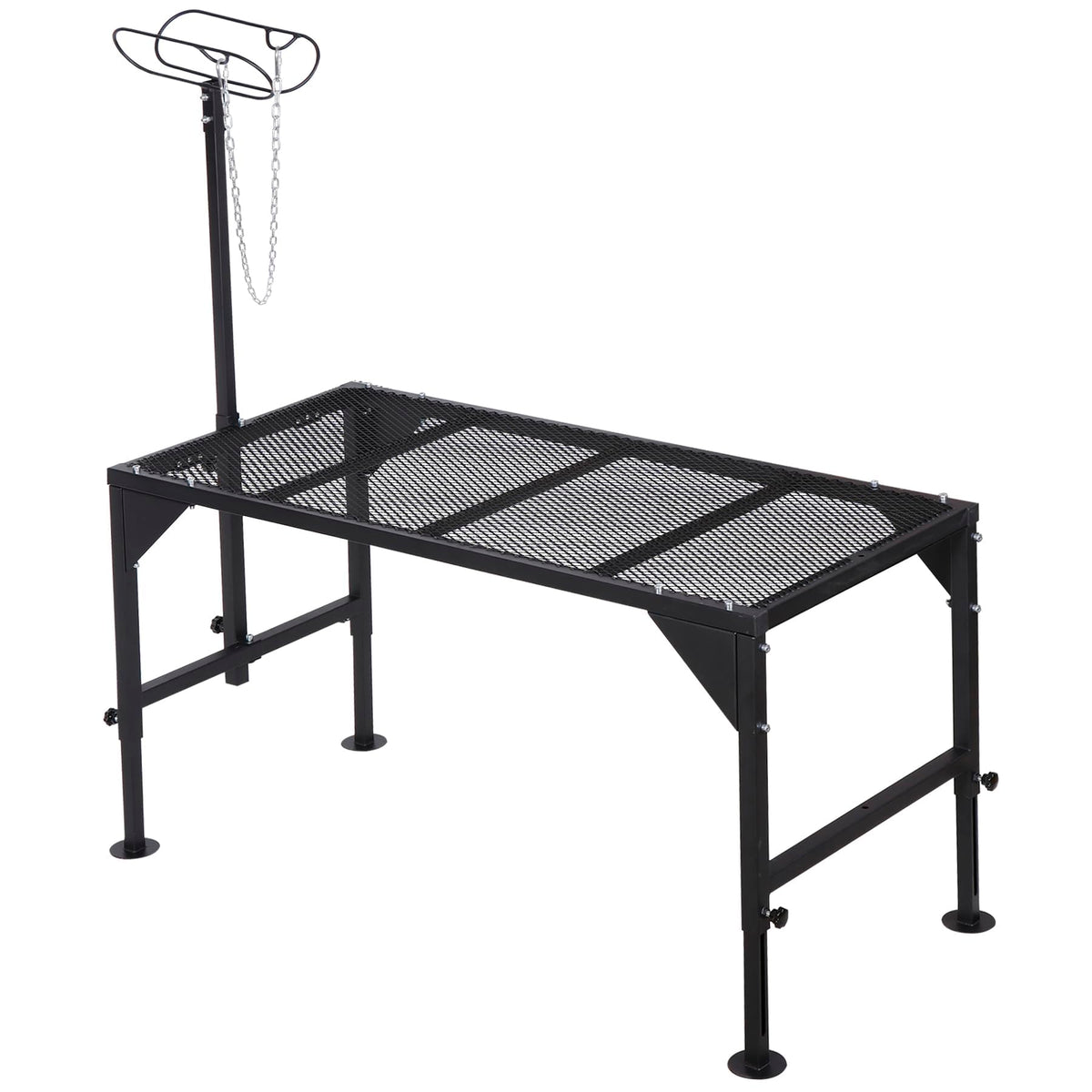 Oxphanor front view of sheep stand showing sturdy platform benefit
