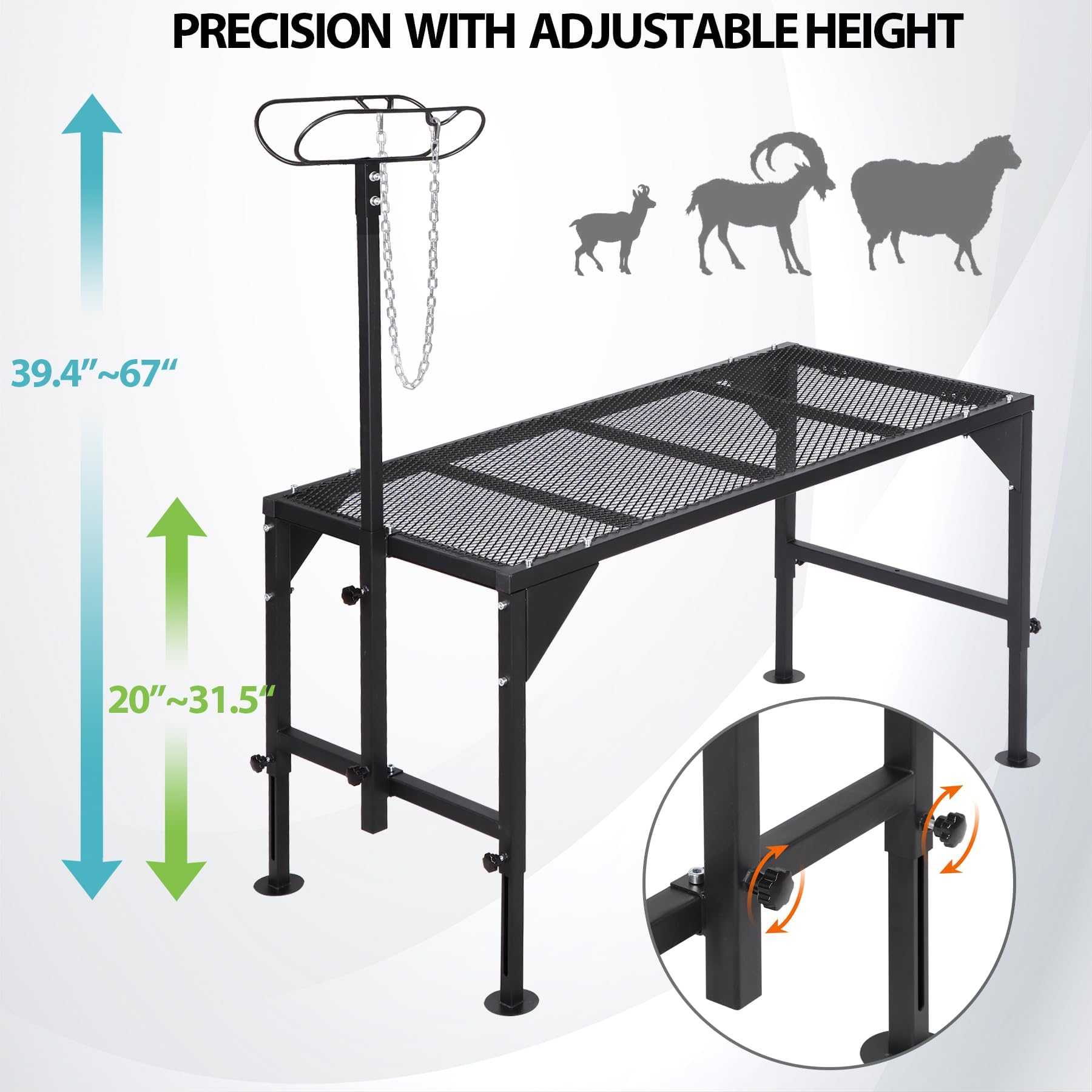 Oxphanor triangular fixing piece detail for secure leg locking benefit