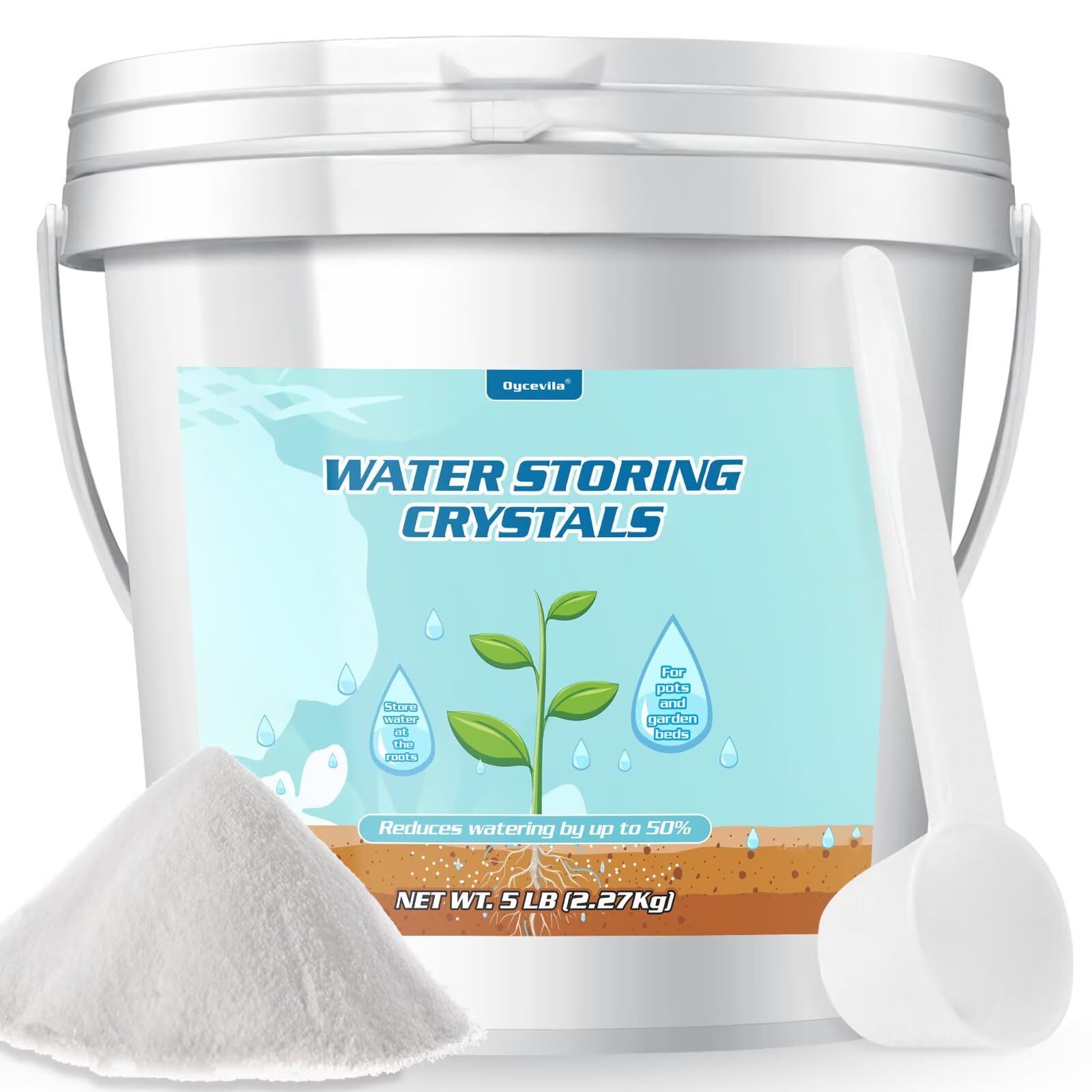 Oycevila front package showing 5LB bag and clear labeling, helps easy storage