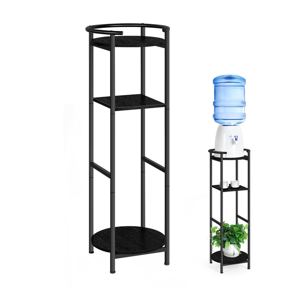 OYEAL front view of 3-tier stand showing stable water dispenser placement and neat storage