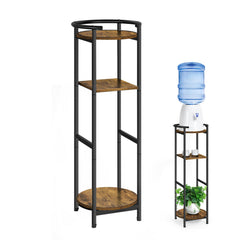 OYEAL front view of 3-tier stand shows stable storage and tidy organization