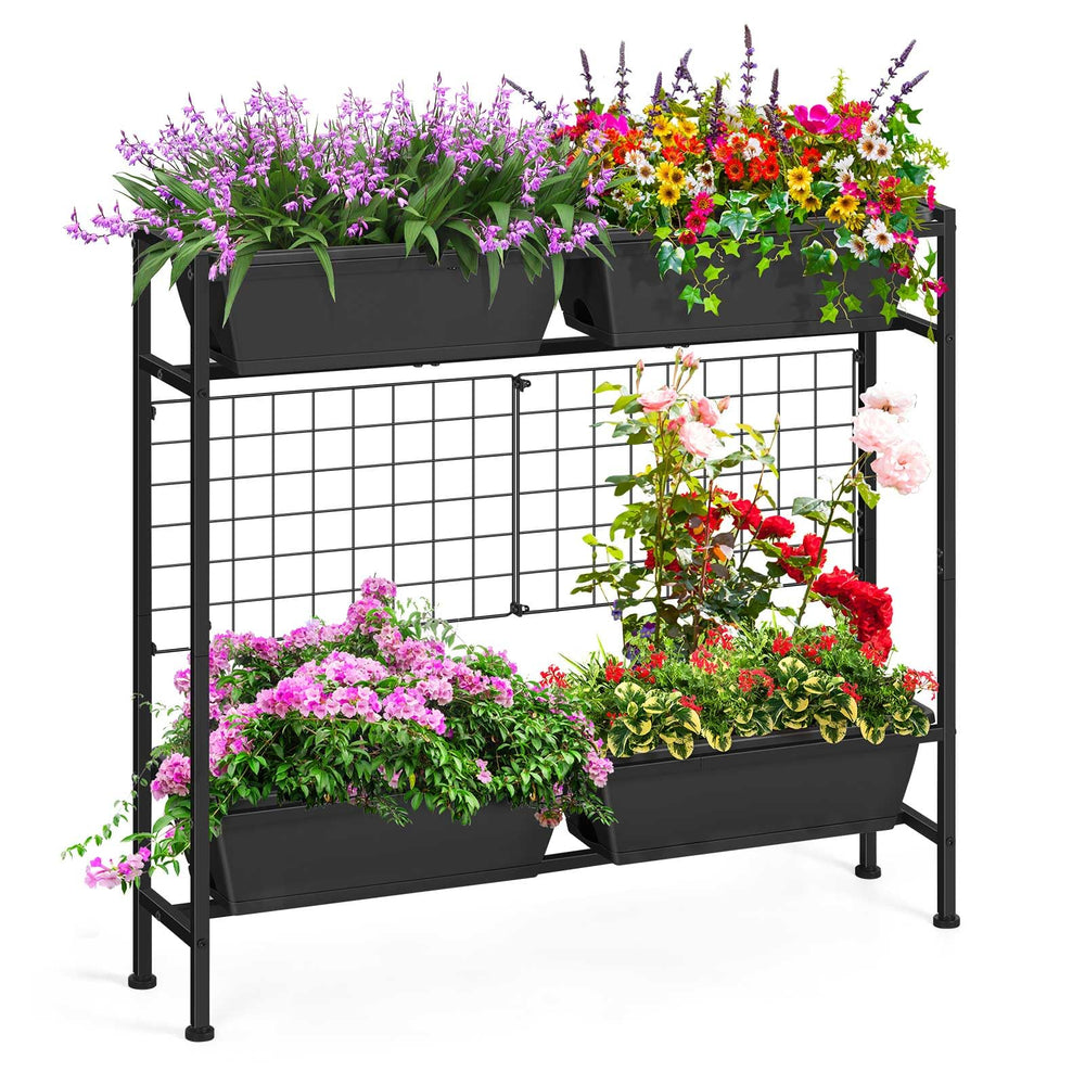 OYEAL front view of raised garden bed showing compact vertical design and benefit
