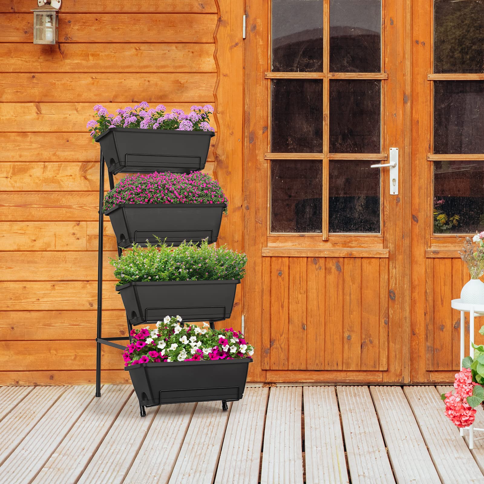 OYEAL planted with herbs and vegetables to show productive small-space gardening