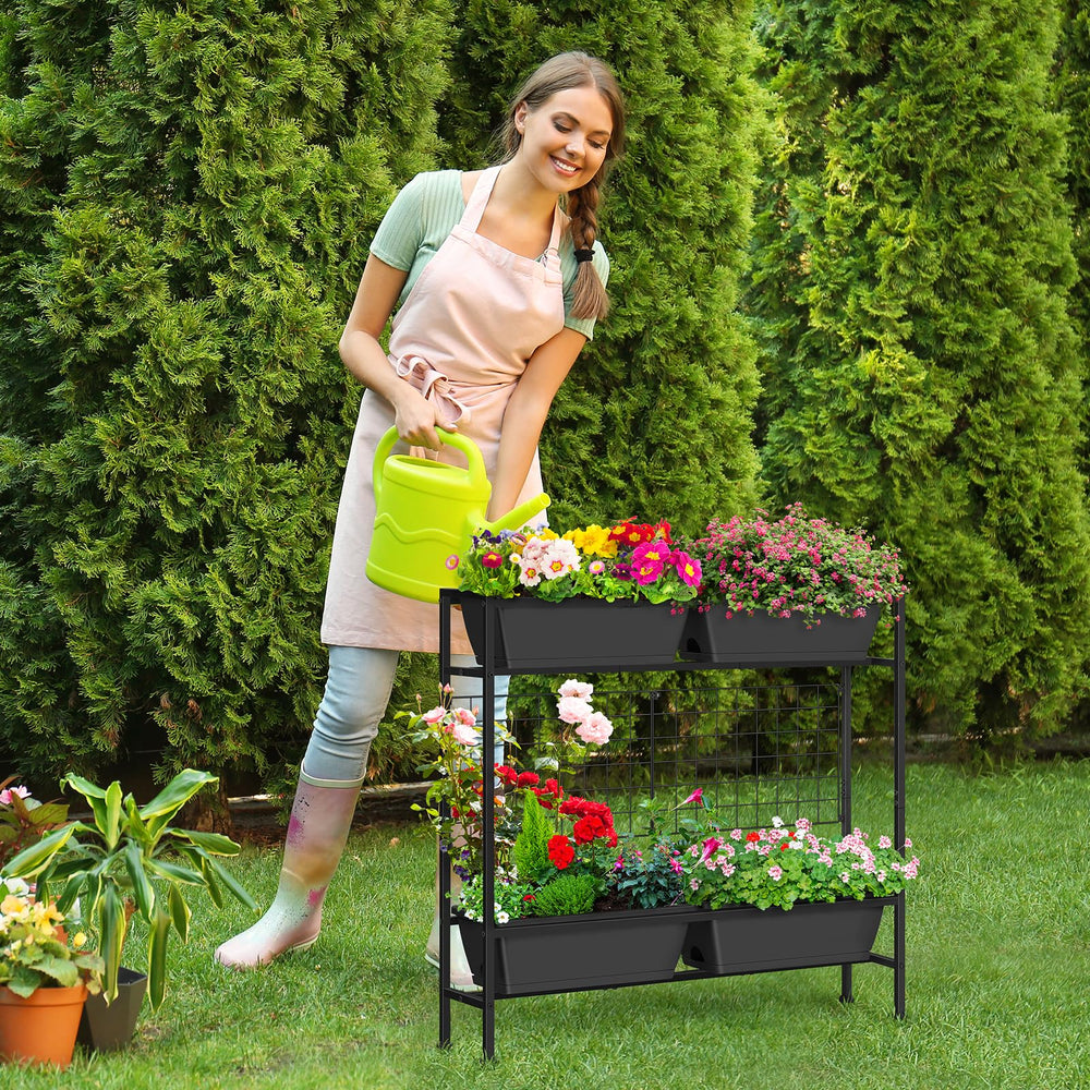 OYEAL on a patio in use showing attractive small-space gardening solution