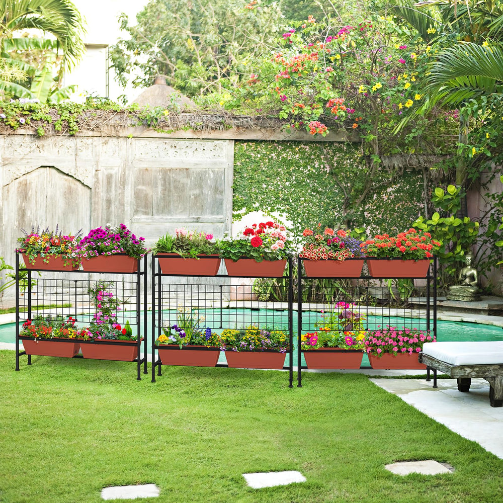 OYEAL hand beside planter demonstrating scale and easy reach for gardening