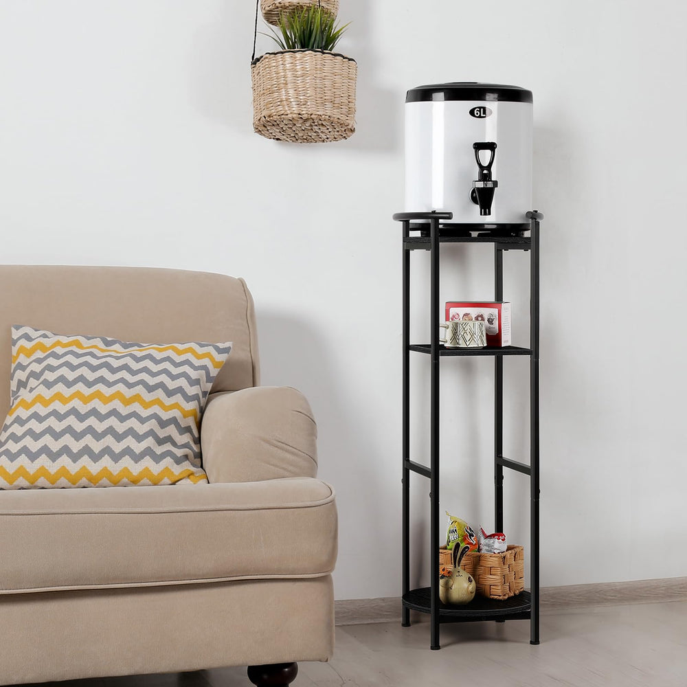 OYEAL side-by-side scale with a 5-gallon jug illustrating correct fit and height