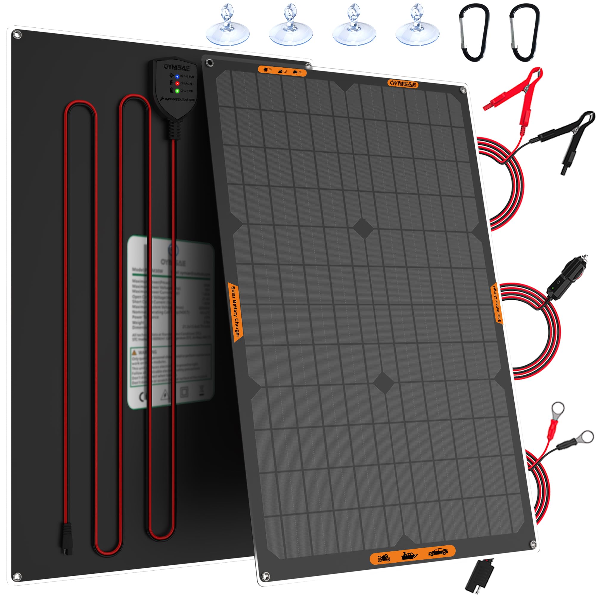 OYMSAE front panel view showing compact waterproof design and easy setup benefit